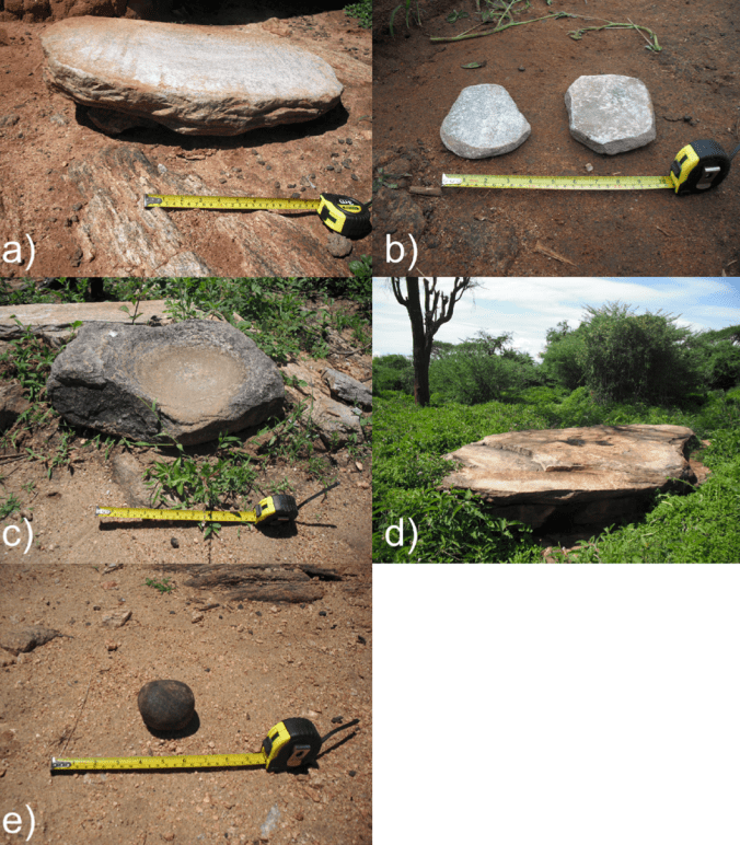 Various grinding stones in Marakwet
